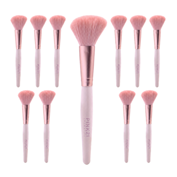 Pink 21 Pincel Chanfrado para Blush - HB87275 - Kit com 12 Unidades