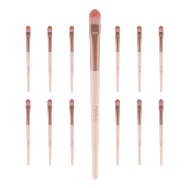 Pink 21 Pincel Língua de Gato Pequeno para Corretivo - HB87278 - Kit com 12 Unidades