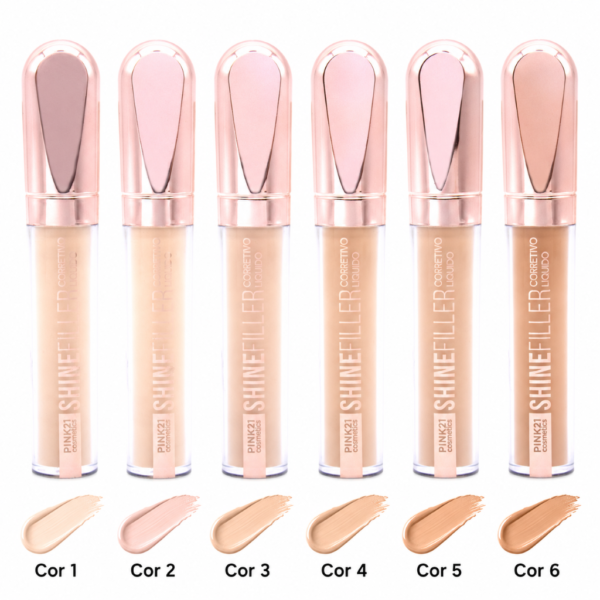 Pink 21 Corretivo Shine Filler Tons Claros - CS4819 - Box 24 Un