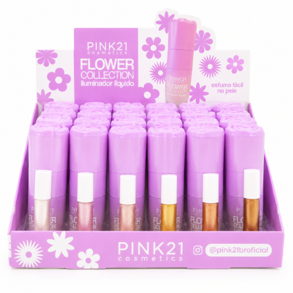 Pink 21 Iluminador Líquido Flower Collection - CS5976 - Box 24 Un