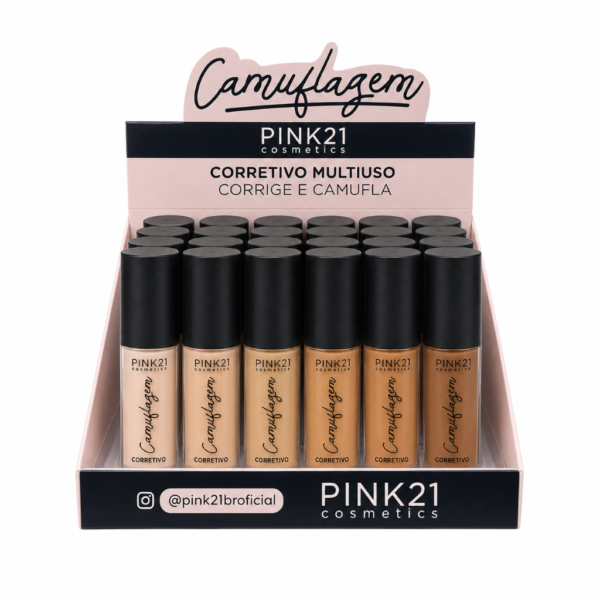 Pink 21 Corretivo Multiuso Camuflagem - CS6104 - Box 24 Un