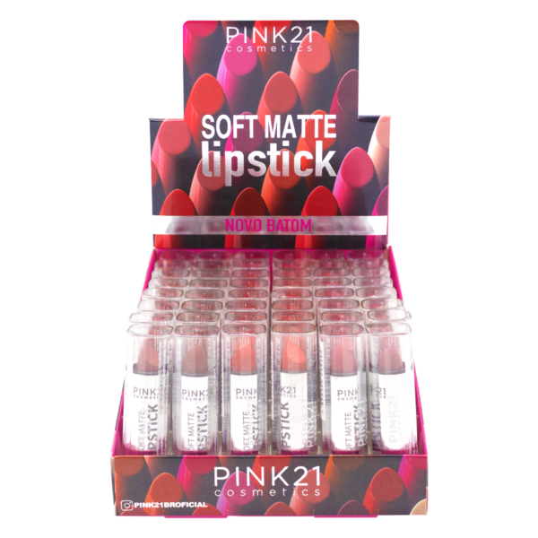 Pink 21 Batom Matte Lipstick - CS3603 - Box B 48 Un