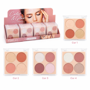 Pink 21 Quarteto de Blush e Iluminador Color & Glow - CS4327 - Box 24 Un