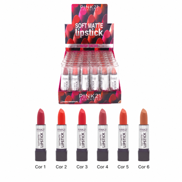 Pink 21 Batom Matte Lipstick - CS3603 - Box A 48 Un