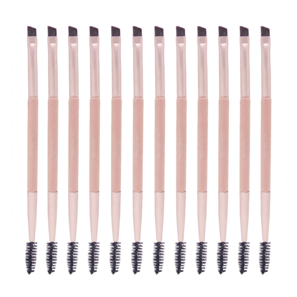 Pink 21 Pincel Duplo para Sobrancelhas - HB87572 - Kit com 12 Unidades