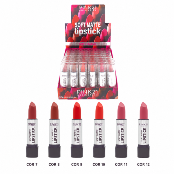 Pink 21 Batom Matte Lipstick - CS3603 - Box B 48 Un