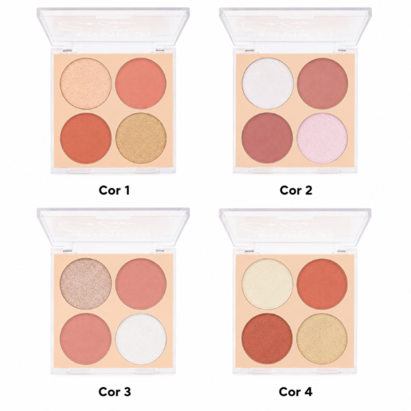 Pink 21 Quarteto de Blush e Iluminador Color & Glow - CS4327 - Box 24 Un