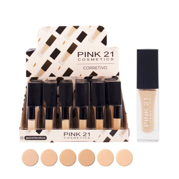 79dbe5e52a97890a0703cbaae485929c-1.jpg Pink 21 Corretivo Líquido - CS3670 - Box 24 Un