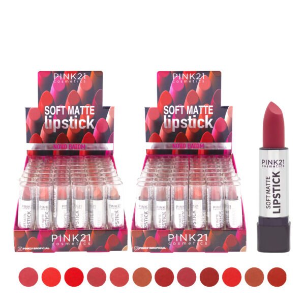 Pink 21 Batom Matte Lipstick - CS3603 - Box A 48 Un