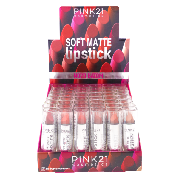 Pink 21 Batom Matte Lipstick - CS3603 - Box A 48 Un