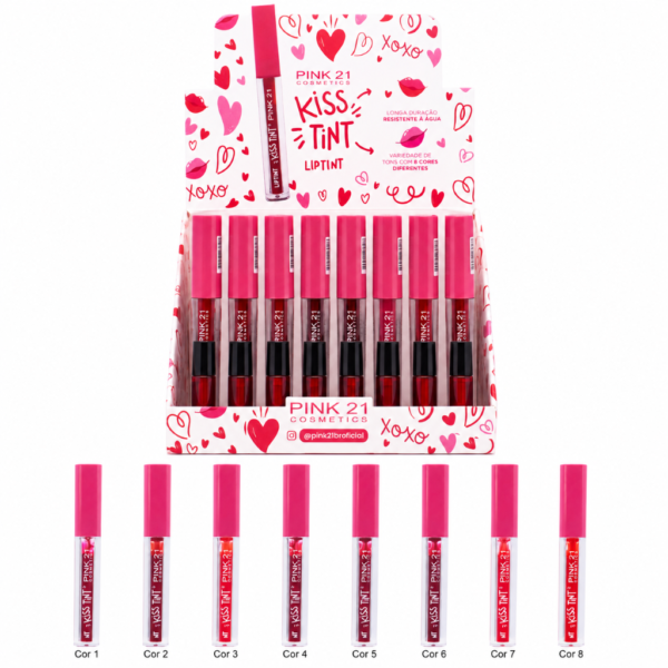 ab4b7d5c89bbca20c23dbf9f396d587a.png Pink 21 Lip Gloss Kiss Tint - CS2855 - Box 48 Un