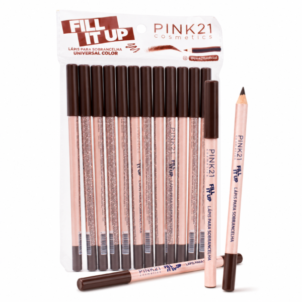 Pink 21 Lápis para Sobrancelha Fill It Up - CS5559 - Box 12 Un