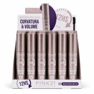 Pink 21 Máscara para Cílios Curvatura & Volume - CS6163 - Box 24 Un