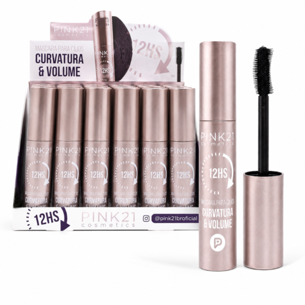 Pink 21 Máscara para Cílios Curvatura & Volume - CS6163 - Box 24 Un