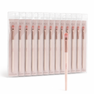 ddd45db70fd13894195bbbd8f8b3d4f9.png Pink 21 Pincel Língua de Gato Pequeno para Corretivo - HB87278 - Kit com 12 Unidades
