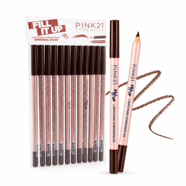 Pink 21 Lápis para Sobrancelha Fill It Up - CS5559 - Box 12 Un