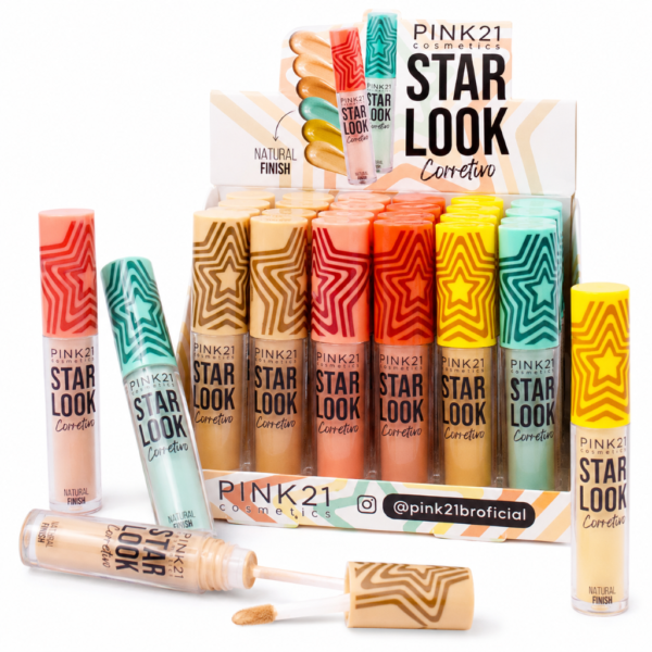 Pink 21 Corretivo Líquido Star Look Natural Finish - CS5390 - Box 24 Un