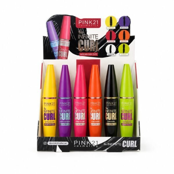 08aee2f007058e4c23879a192e620237.jpg Pink 21 The Infinite Curl Máscara para Cílios - CS5468 - Box 24 Un