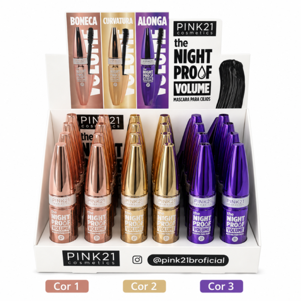 Pink 21 The Night Proof Volume Máscara para Cílios - CS6098 - Box 24 Un