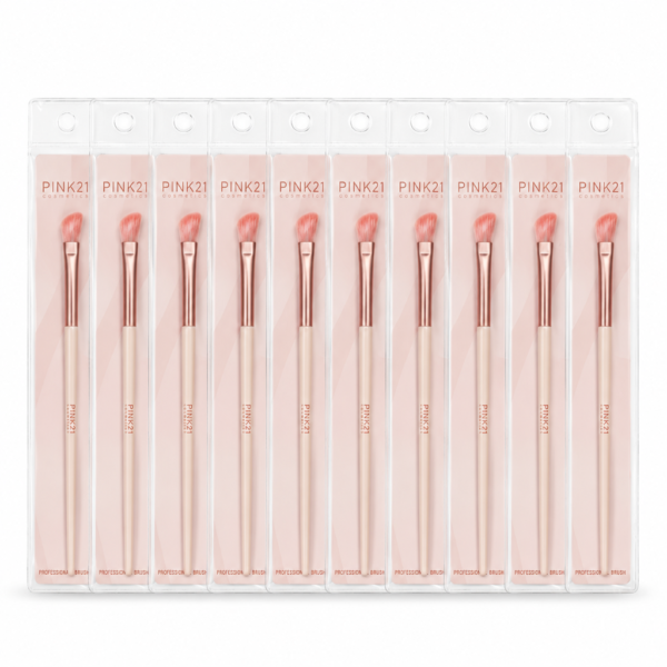Pink 21 Pincel Chanfrado para Sombra - HB87281 - Kit com 12 Unidades