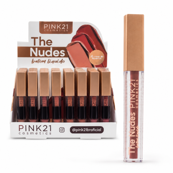 3ce524b08f1f5e88e7fa30de6e660981-1.png Pink 21 Batom Líquido The Nudes Cheiro de Chocolate - CS5725 - Box 48 Un