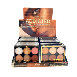 4147956933895a8d6b54f8031dd1f46c.png Pink 21 Paleta de Contorno e Iluminador Addicted - CS3594 - Box 24 Un