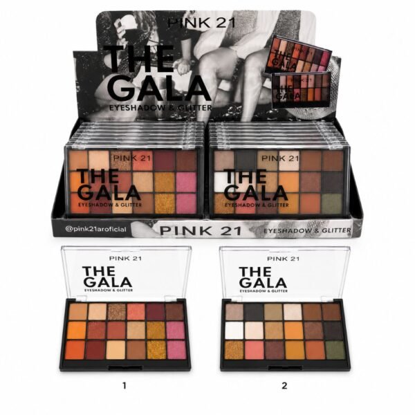 Pink 21 Paleta de Sombras The Gala 16 Cores - CS3638 - Box 24 Un