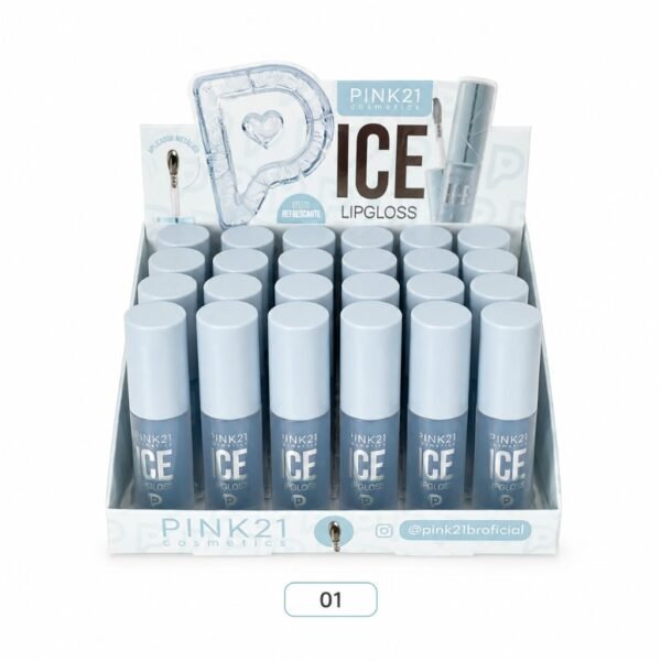 Pink 21 Lip Gloss Ice Efeito Refrescante - CS6828 - Box 24 Un