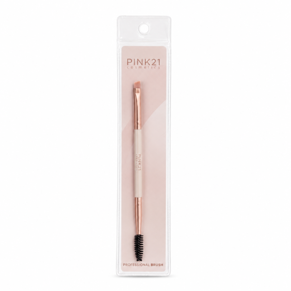 Pink 21 Pincel Duplo para Sobrancelhas - HB87280 - Kit com 12 Unidades