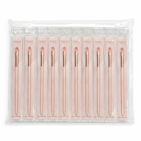 9d2d2ea2b810d1d06c7083191f7ab181.png Pink 21 Pincel Língua de Gato Pequeno para Corretivo - HB87278 - Kit com 12 Unidades