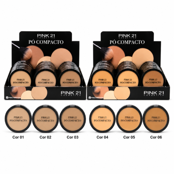 Pink 21 Pó Compacto Waterproof - CS2356 - Box B 24 Un