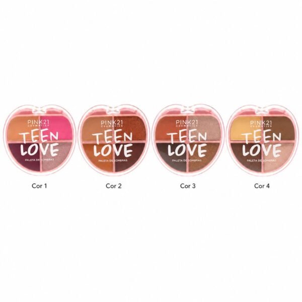 Pink 21 Teen Love Paleta de Sombras Matte + Shiny - CS5777 - Box 24 Un