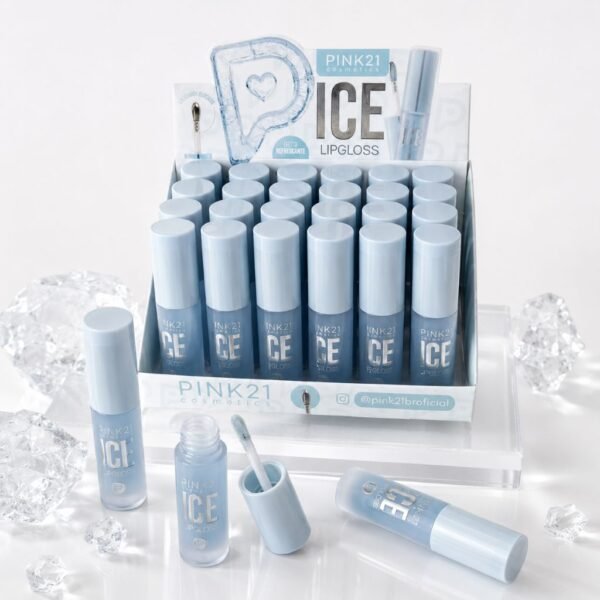 Pink 21 Lip Gloss Ice Efeito Refrescante - CS6828 - Box 24 Un
