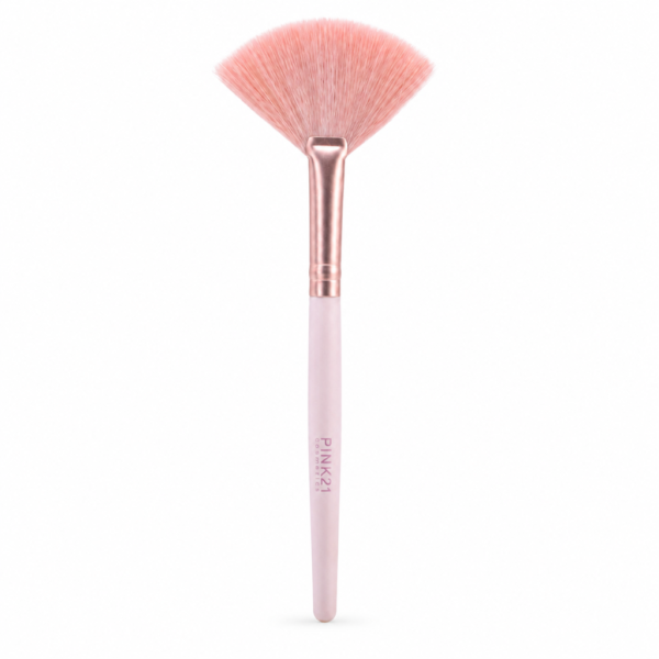 Pink 21 Pincel Leque para Iluminador - HB87276 - Kit com 12 Unidades