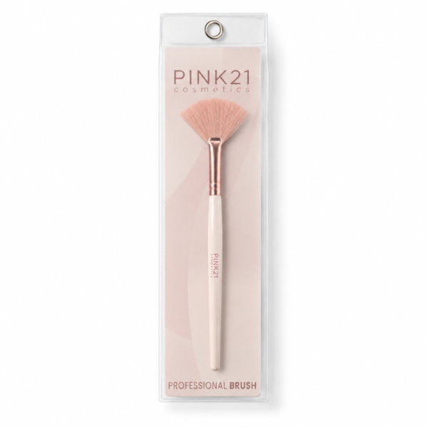 Pink 21 Pincel Leque para Iluminador - HB87276 - Kit com 12 Unidades