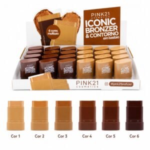 0203674b6d9ba9dfcd5802a7466d7c1a.jpg Pink 21 Bronzer e Contorno em Bastão Iconic - CS5776 - Box 24 Un
