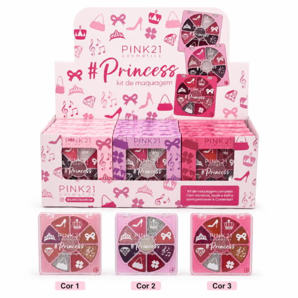 Pink 21 Paleta de Sombras Princess - CS4619 - Box 12 Un