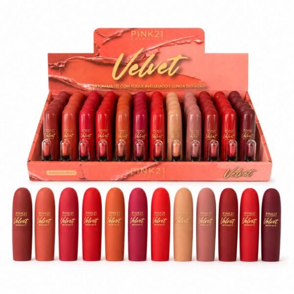 Pink 21 Batom Matte Velvet - CS3439 - Box 60 Un