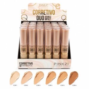 089ea18ca20f4b8d783bdce673fac4b9.jpg Pink 21 Corretivo Duo Double Impact - CS2367 - Box 24 Un