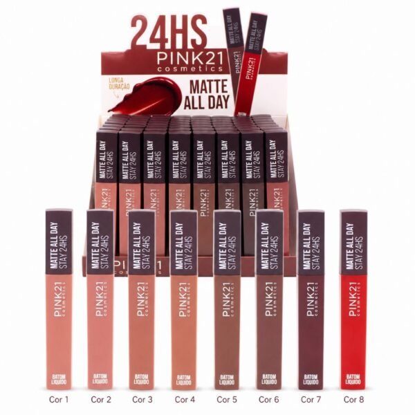 Pink 21 Matte All Day 24hs Batom Líquido - CS5396 - Box 48 Un