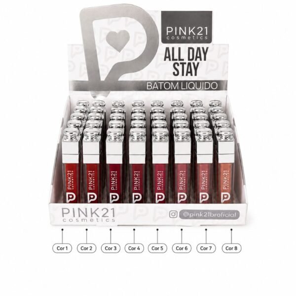Pink 21 All Day Stay Batom Líquido - CS6683 - Box 48 Un