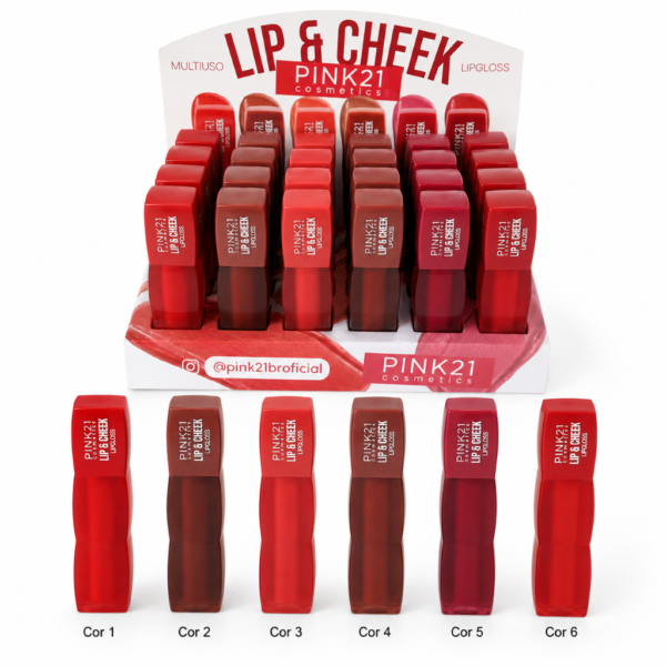 Pink 21 Lip & Cheek Lipgloss - CS6164 - Box 24 Un