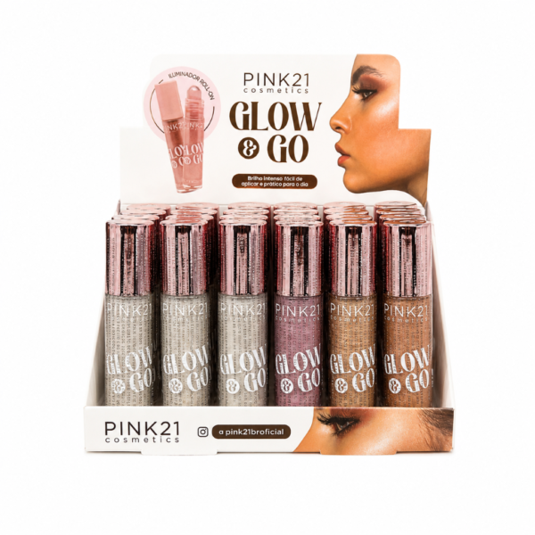 Pink 21 Iluminador Roll On Glow e Go - CS5011 - Box 24 Un