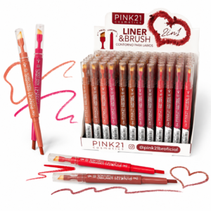 2891dbcdb6f5c43e6eeb9e2982c2b2de.png Pink 21 Liner & Brush 2 in 1 Contorno para Lábios - CS6239 - Box 72 Un