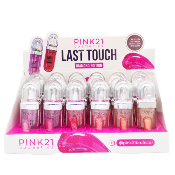 Pink 21 Lip Gloss Glitter Last Touch Diamond - CS4846 - Box 24 Un