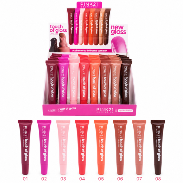29c530f08b8709d126529ce87f0cd234.png Pink 21 Lip Gloss Touch Of Gloss - CS5805 - Box 48 Un