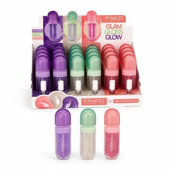 Pink 21 Lip Gloss Glam Glow - CS6367 - Box 24 Un