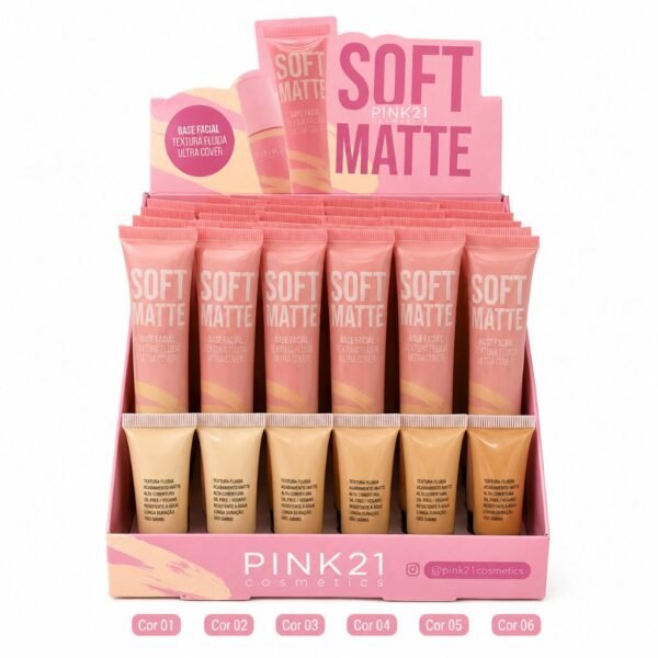 3e7257588de164817a0c94826f89023e-1.jpg Pink 21 Base Facial Soft Matte - CS5673 - Box 24 Un