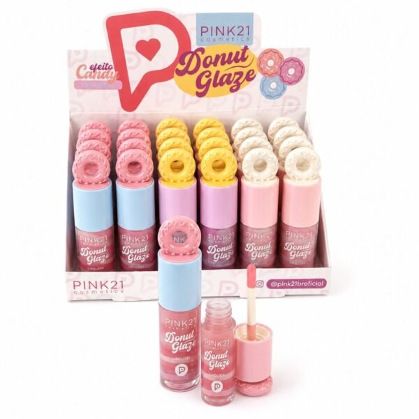 Pink 21 Donut Glaze Lip Gloss - CS6737 - Box 24 Un