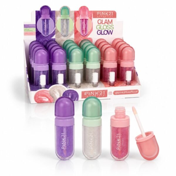 Pink 21 Lip Gloss Glam Glow - CS6367 - Box 24 Un